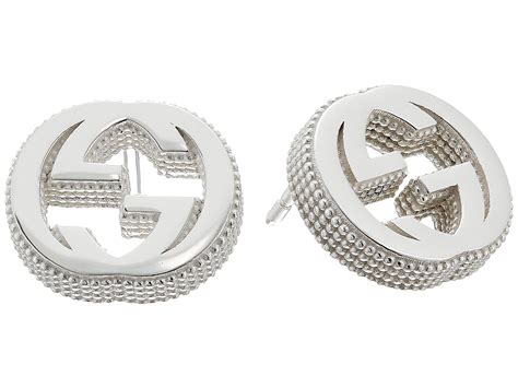 gucci interlocking earrings silver.